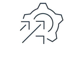 Icon gear wheel with arrows