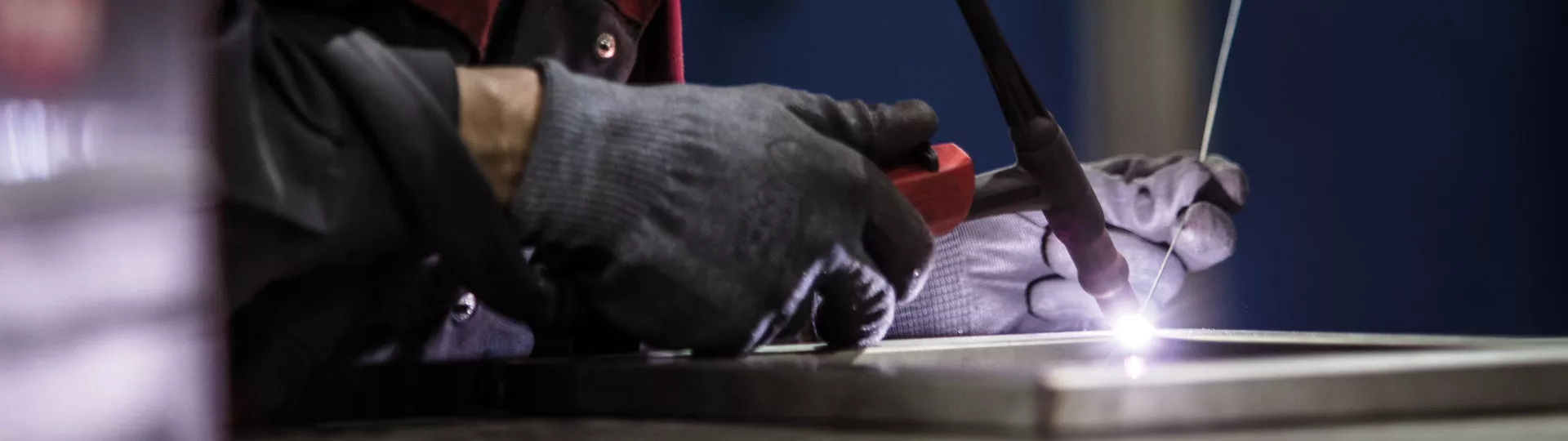 Welding with TIG welding torch