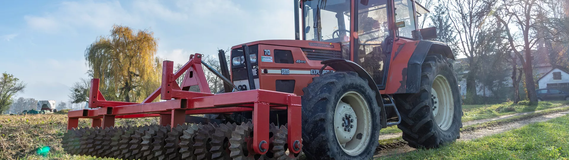 Tractor in the field