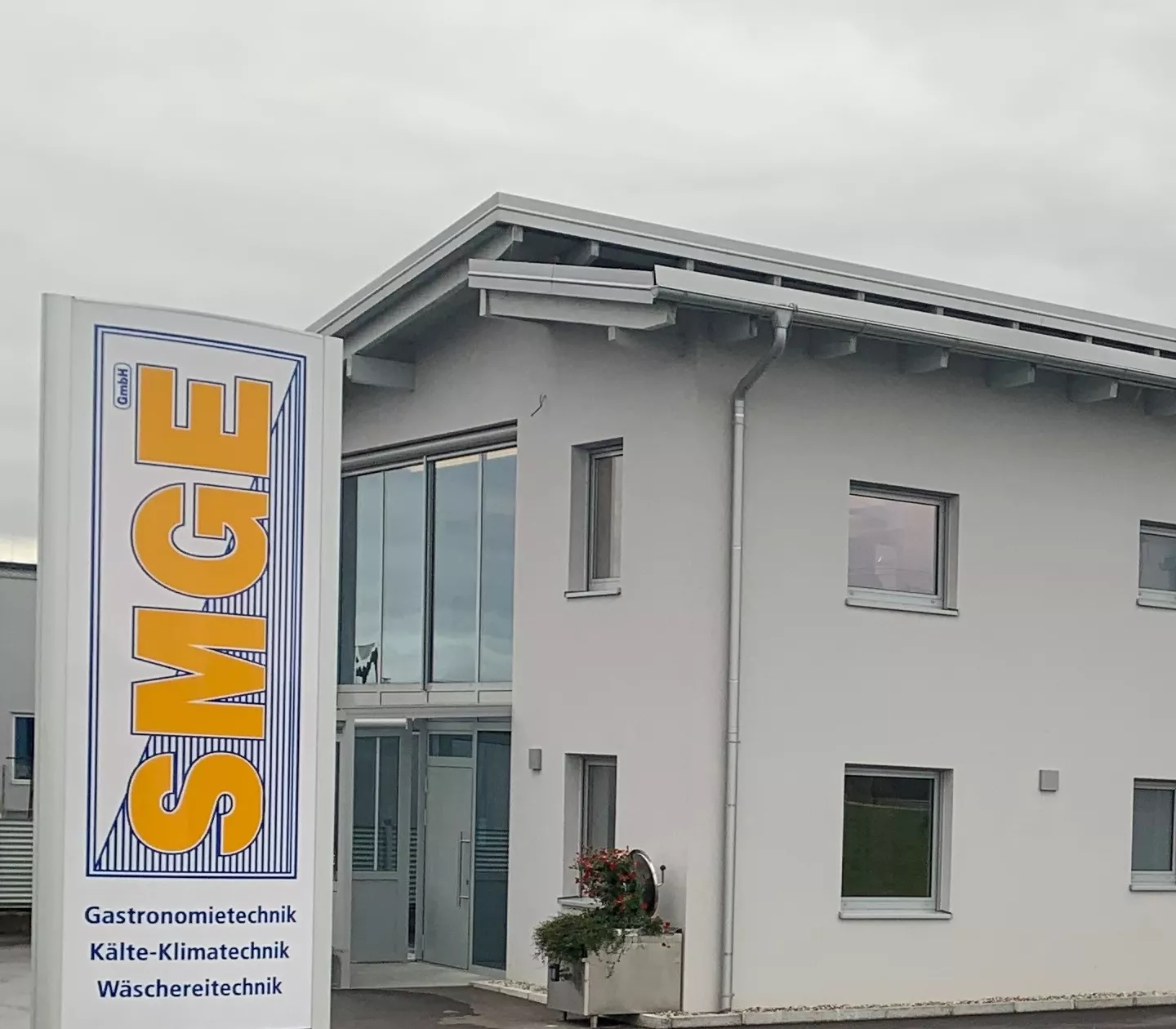 Building with logo