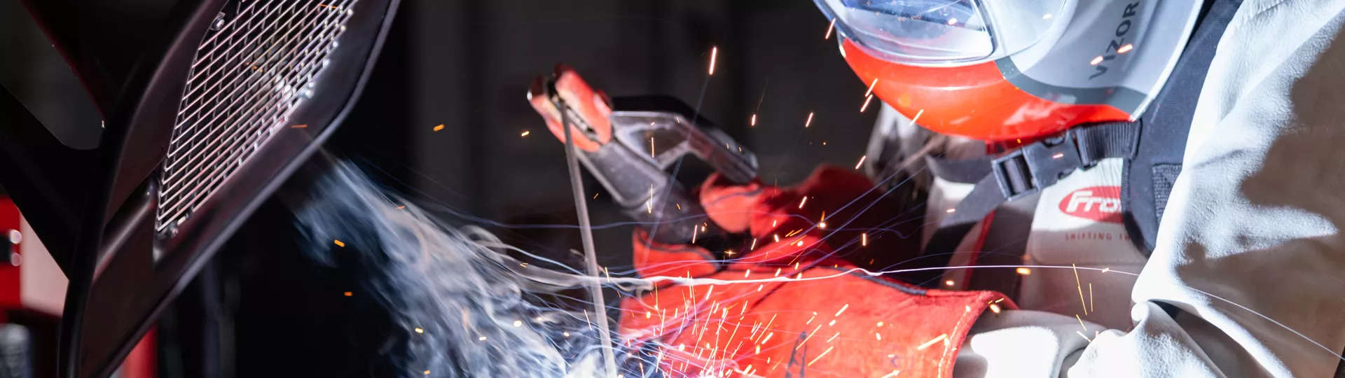 Welding fume is extracted