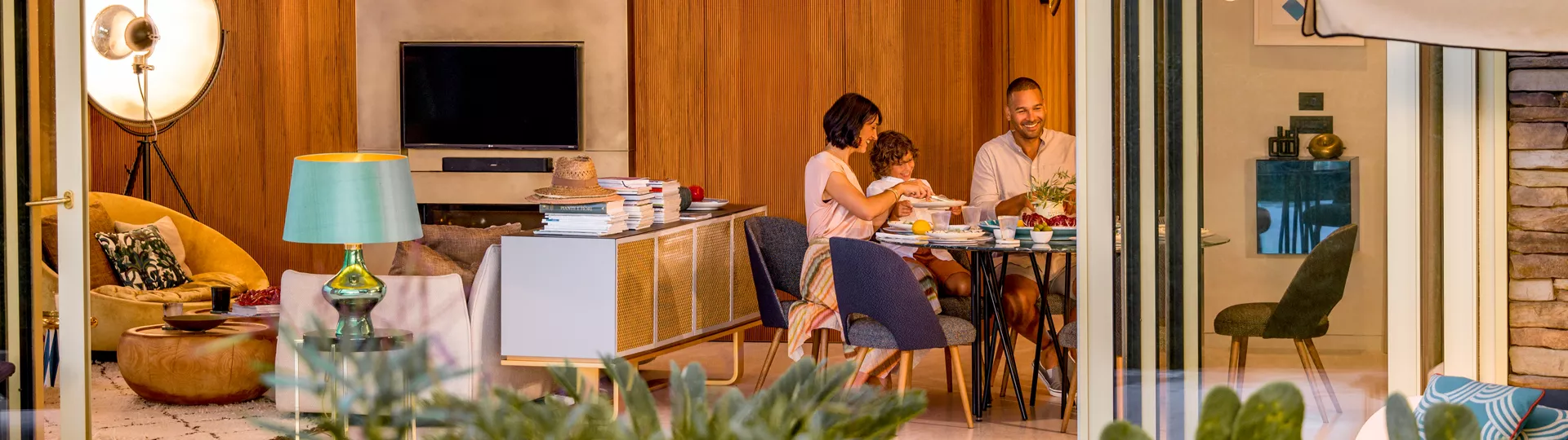 Family dinner in the evening