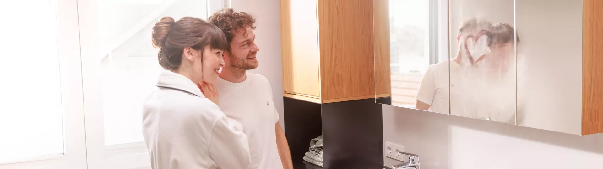 Couple in bathroom