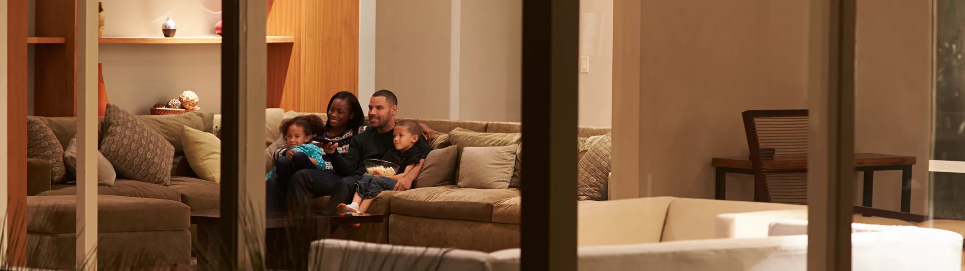 family on the couch
