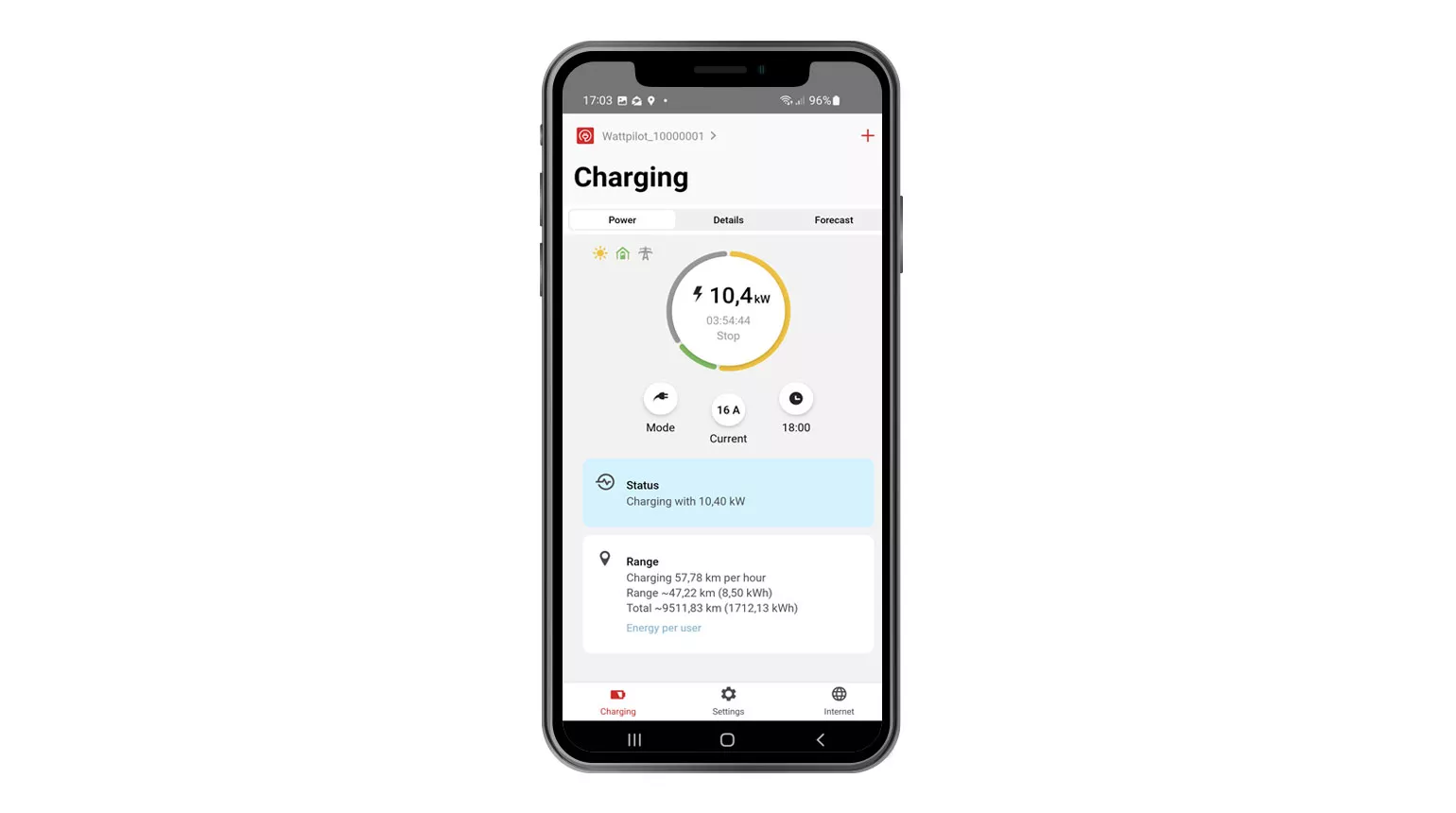 Fronius Solar.wattpilot App